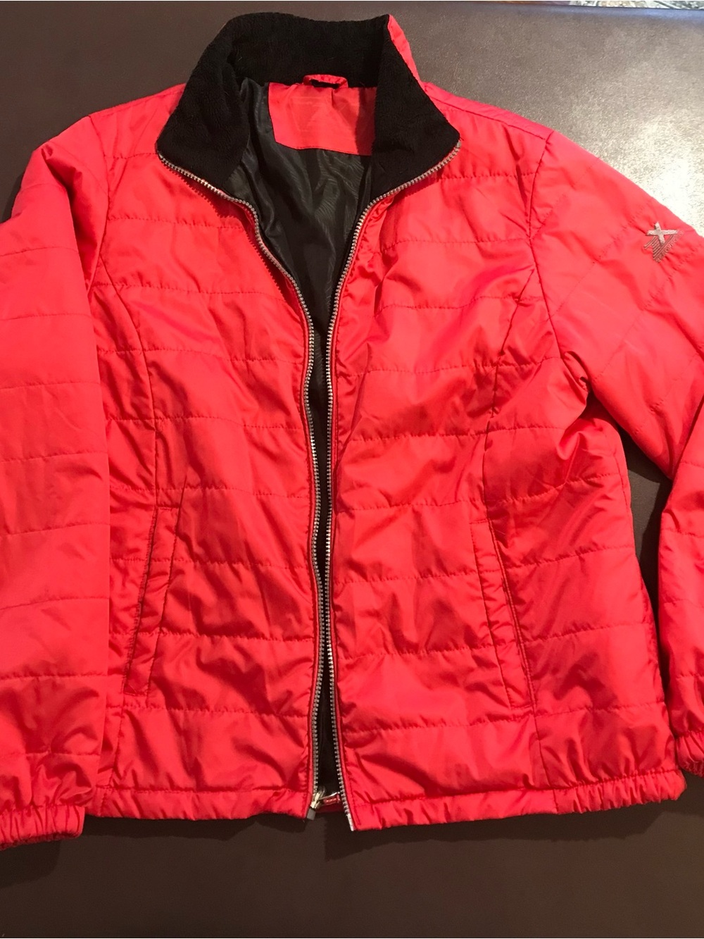 ZeroXposur Pink Quilted Puffer Jacket Black Fleece Collar